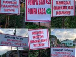 Peredaran Narkoba Kian Menjamur, Warga Pasang Spanduk Dijalan