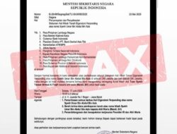 HOAX, Surat Edaran Mensekneg-RI Soal Dokumen Hibah Asli Tanah Syeikh Umar