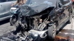 2 Mobil 1 Becak Bertabrakan di Sei Batang Hari 