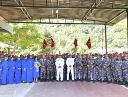 Mako yonif 7 Marinir Gelar Tradisi Pelepasan Purna Tugas
