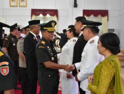 Danrem 091/ASN : Ucapkan Selamat atas pelantikan Bupati dan Wakil Bupati Mahulu