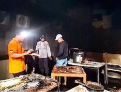 Polres Tanjungbalai Amankan Lokasi Kebakaran Ruko Bale Coffee & Fitness
