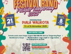 Buruan Daftar! Festival Band Pelajar Piala Walikota Tangerang dan Total Hadiah Rp.21 Juta