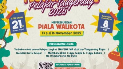 Buruan Daftar! Festival Band Pelajar Piala Walikota Tangerang dan Total Hadiah Rp.21 Juta