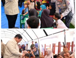 Presiden Prabowo Subianto Kunjungi Pengungsi di Kabupaten Agam 