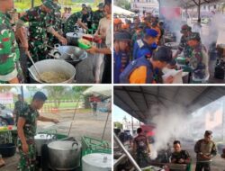 TNI AD Dirikan Dapur Lapangan untuk Bantu Korban Banjir Bandang dan Tanah Longsor
