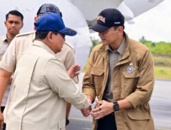 Menko Infrastruktur Sambut Kedatangan Presiden Prabowo di Tapanuli Selatan