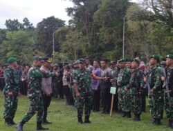 Danrem 091/ASN Pimpin Apel Gelar Pasukan dalam Rangka Pengamanan VVIP Kunjungan RI 1