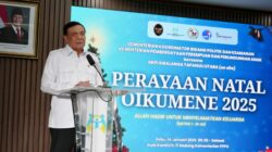 Rayakan Natal Oikumene Bersama Warga Tapanuli Utara, Menko Polkam : Anda Tidak Sendiri