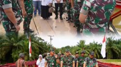 Danrem 022/PT Tinjau Jembatan Bailey Penghubung Dua Kecamatan di Kabupaten Langkat