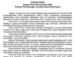 MoU Dewan Pers Dengan Komnas HAM, Perlindungan, Keselamatan, dan Ekosistem Kebebasan Pers