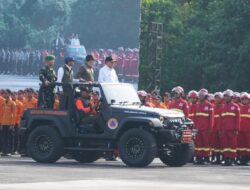 Apel Kesiapsiagaan Kebakaran Hutan Lahan (Karhutla) di Lanud Roesmin Nurjadin Pekanbaru