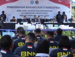 BNN Musnahkan 35 Kg Barang Bukti Narkotika Kasus di Bandara dan Clandestine Laboratory 