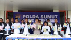 Konferensi Pers, Polres Labuhanbatu Ungkap 31,5 Kg Sabu dan 30.000 Butir Ekstasi