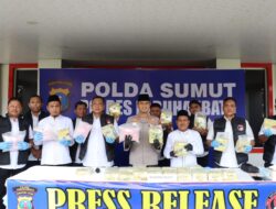 Konferensi Pers, Polres Labuhanbatu Ungkap 31,5 Kg Sabu dan 30.000 Butir Ekstasi