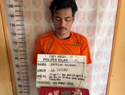 Polsek Bilah Hilir Amankan Terduga Pengedar Sabu di Negeri Lama