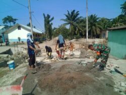 Kodim 0208/Asahan Rampungkan Pembangunan Jembatan Aramco di Desa Sumber Tani