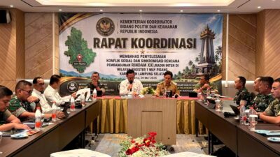 Kemenko Polkam-RI Selesaian Konflik Sosial dan Pembangunan Rindam XXI/Radin