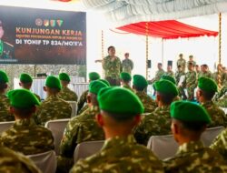 Menhan Sjafrie Sjamsoedin Kunjungi Markas Yonif TP 824 di Gorontalo Utara