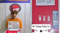 Nekat “Dagang Sabu”, Andre Dibawa Ke Polres Labuhanbatu