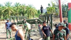 Kodim 0211/TT Tuntaskan Pembangunan Jembatan Modular Tipe 21 di Desa Ampolu