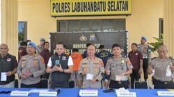 Konferensi Pers, Polres Labuhanbatu Ungkap 1,3 Kilogram Sabu di Operasi Antik Toba 2026