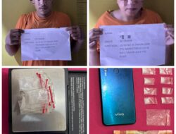 Jual Sabu, Gugun dan Evi di Tangkap Polisi