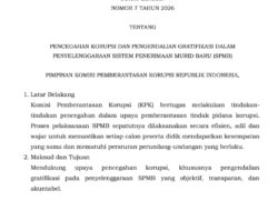 KPK-RI Keluarkan SE No.7/2026 Tentang Pencegahan dan Pengendalian Gratifikasi Dalam SPMB
