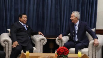 Bertemu di Kertanegara, Prabowo dan Tony Blair Bahas Isu Strategis Globa