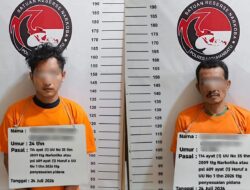 Polisi Tangkap Dua Tersangka Kasus Sabu, Sita 5,72 Gram dan Satu Unit Mobil