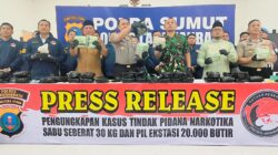 Polres Labuhanbatu Gagalkan Peredaran 30 Kg Sabu dan 20 Ribu Butir Pil Ekstasi, Satu Pria Diamankan