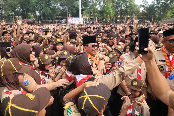 Ribuan Pramuka Padati Alun-Alun, Peringati Hari Pramuka ke-65 di Kota Tangerang