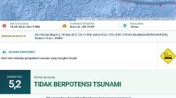 Gempa M5,1 Wilayah Samudera Hindia Selatan Jawa, Dirasakan Cianjur dan Sukabumi