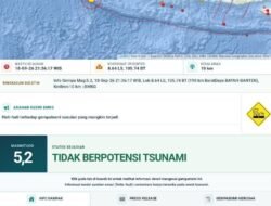 Gempa M5,1 Wilayah Samudera Hindia Selatan Jawa, Dirasakan Cianjur dan Sukabumi