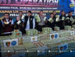 Tim Gabungan BNN, Polri, Serta Bea Cukai Amankan Kapal Tenker Bermuatan 1,16 Ton Ketamine