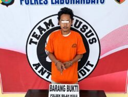 Polsek Bilah Hulu Amankan Pria Diduga Pengedar Sabu, Sita Barang Bukti 1,53 Gram