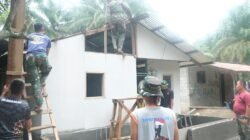 Satgas TMMD ke-130 Kodim 0209/Labuhanbatu Kebut Renovasi RTLH Tukirin di Aek Batu